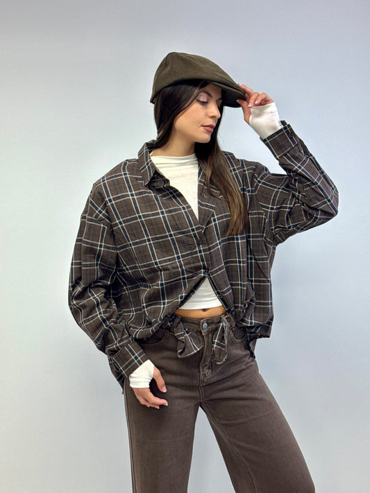 Camicia tartan choco navy