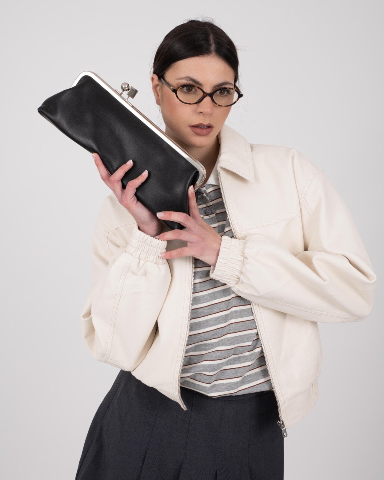GIUBBINO LEATHER LONDON CREMA