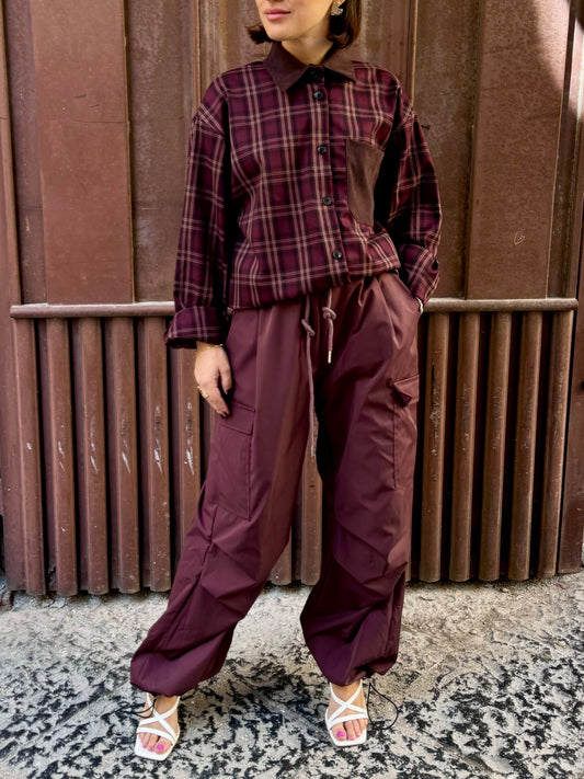 CARGO COTTON BURGUNDY