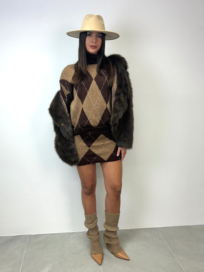 Cord set rombi choco