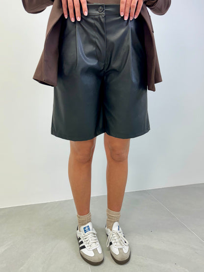Bermuda simil pelle black