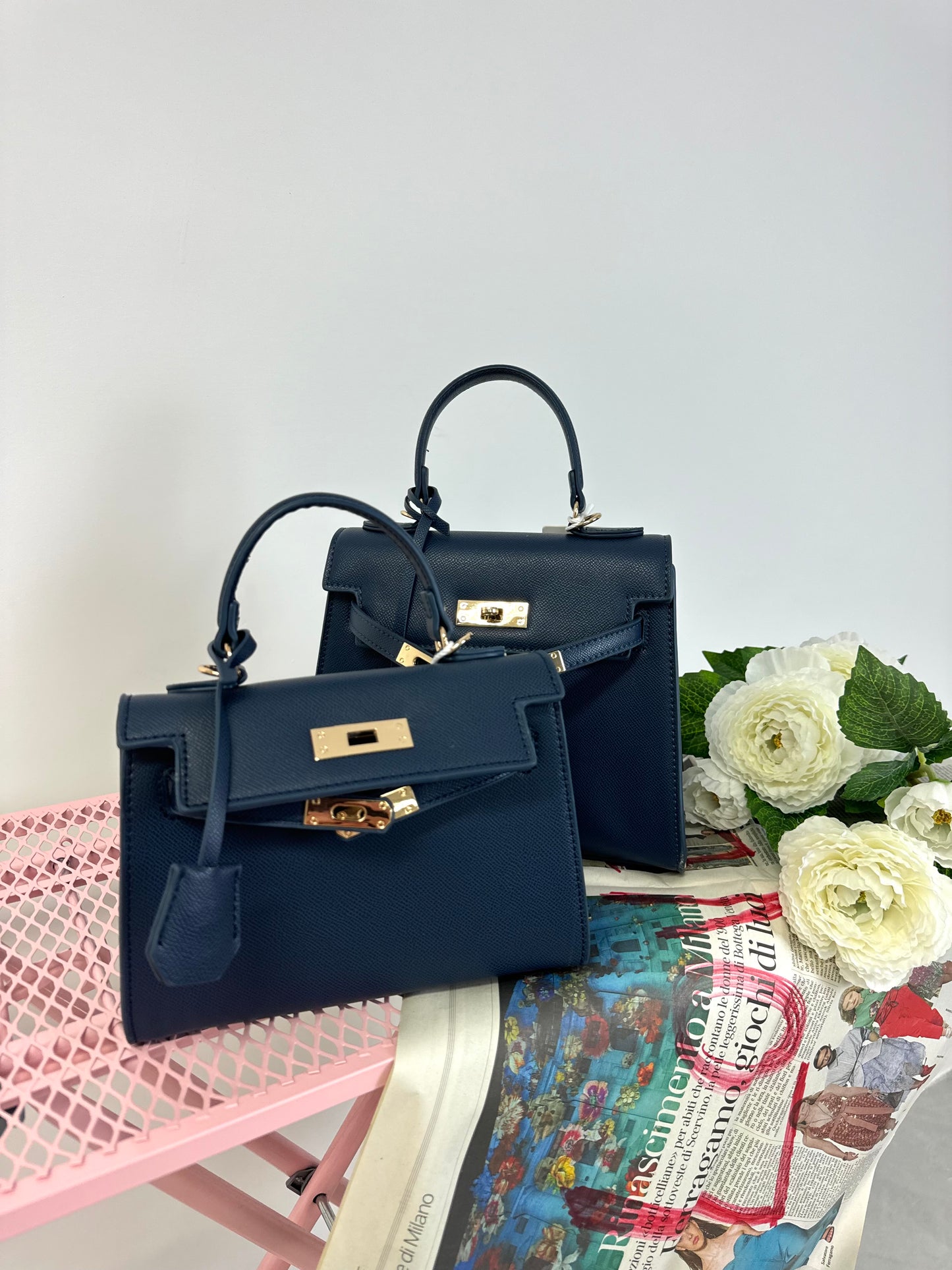 Borsa kelly blu mini
