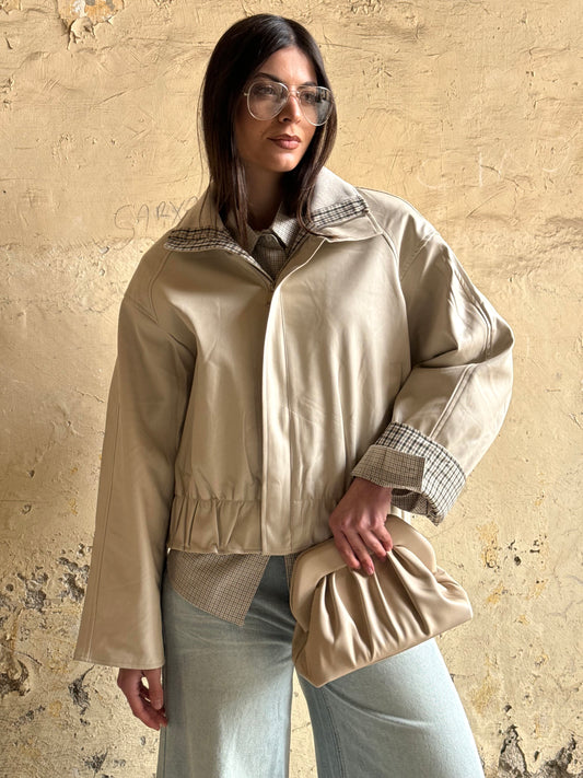 GIUBBOTTO PELLE LONDON CREMA