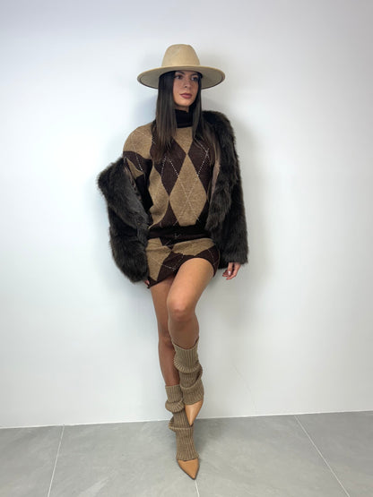 Cord set rombi choco