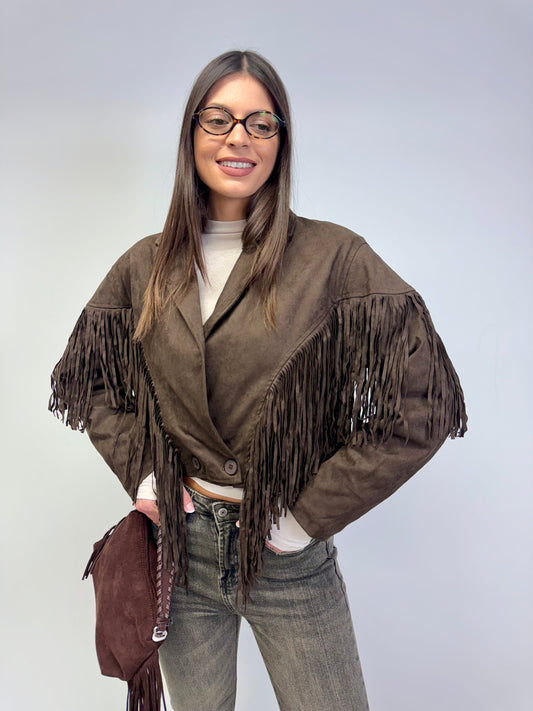 Giubbotto frange daino