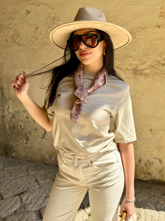 T-shirt spallina beije
