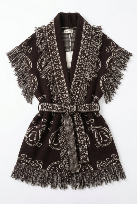 GILET PAISLEY CHOCO