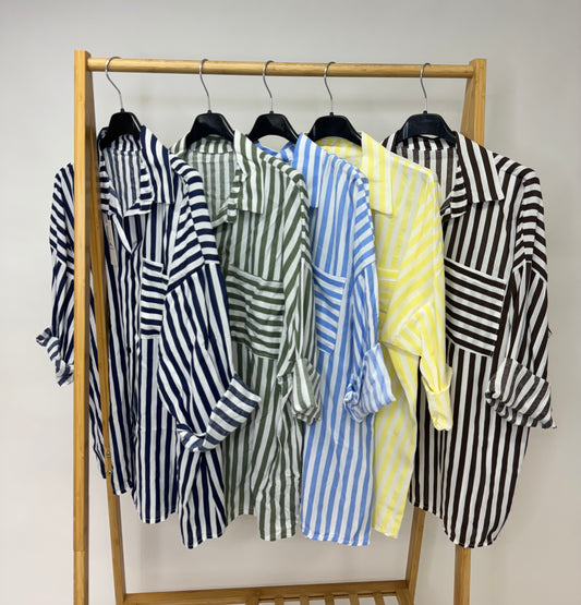 Camicia cotone a righe