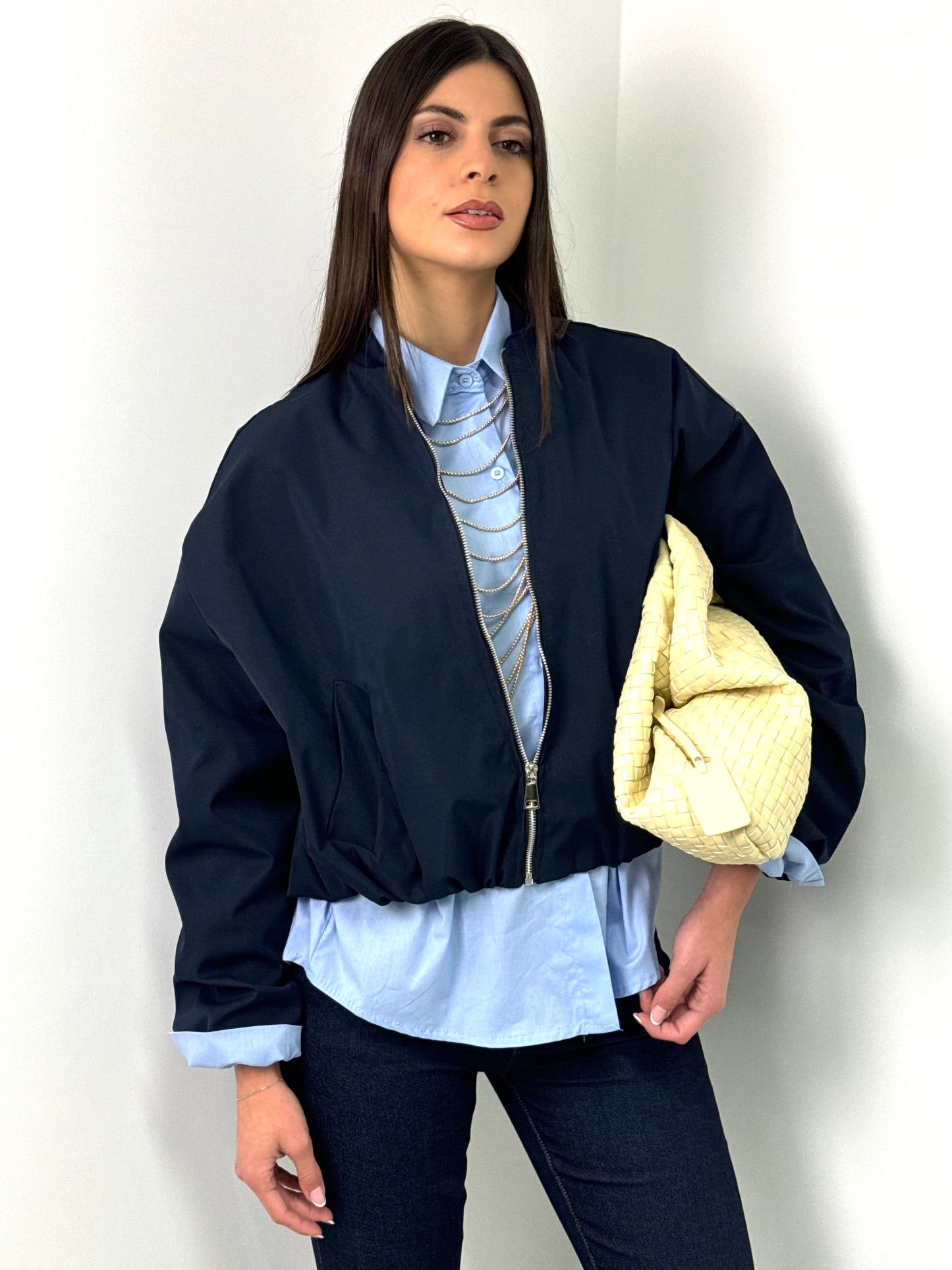 BOMBER COTONE BLUE NAVY