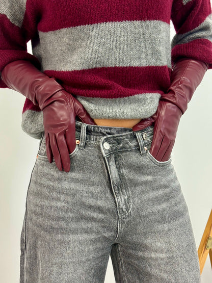 JEANS WIDE LEG ASIMMETRICO GREY