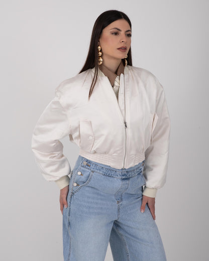 BOMBER LUMINA CREMA