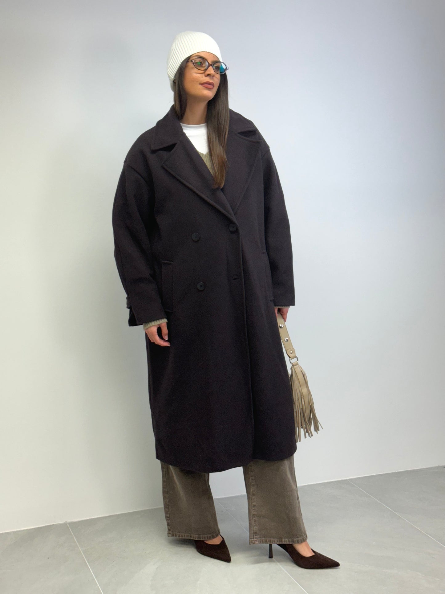 Cappotto over testa di moro