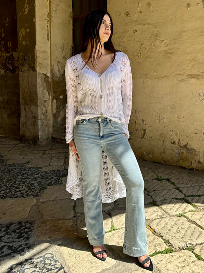 JEANS ZAMPA CHIARO