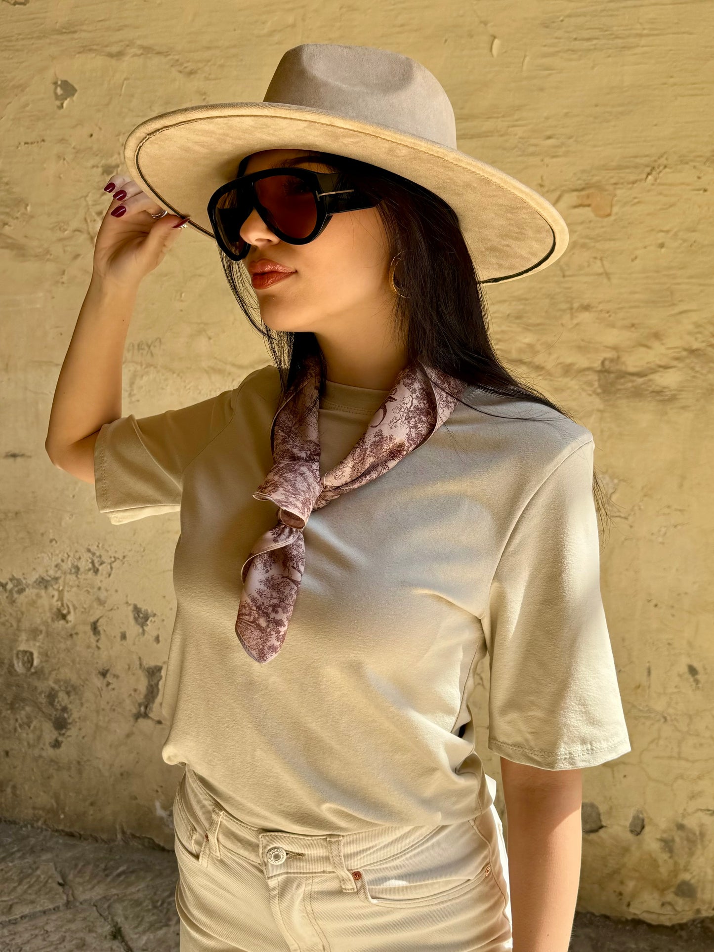 T-shirt spallina beije