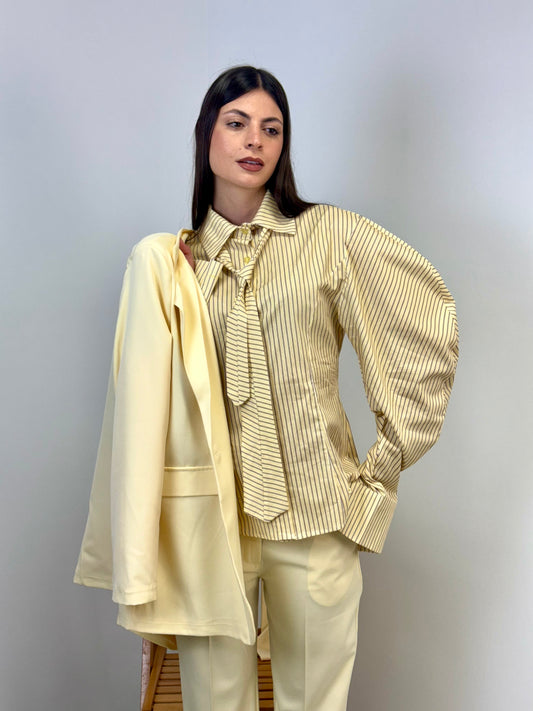 CAMICIA CRAVATTA GIALLA