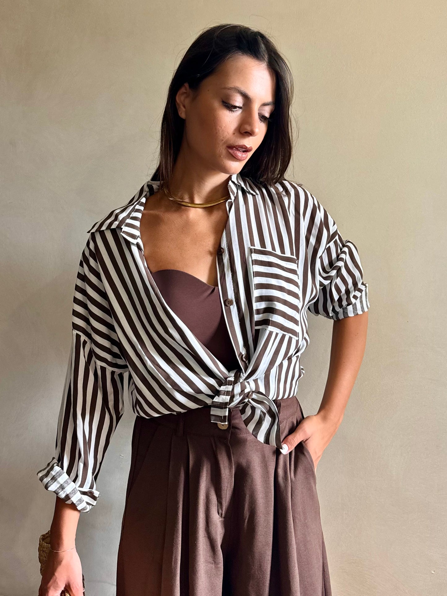 Camicia cotone a righe