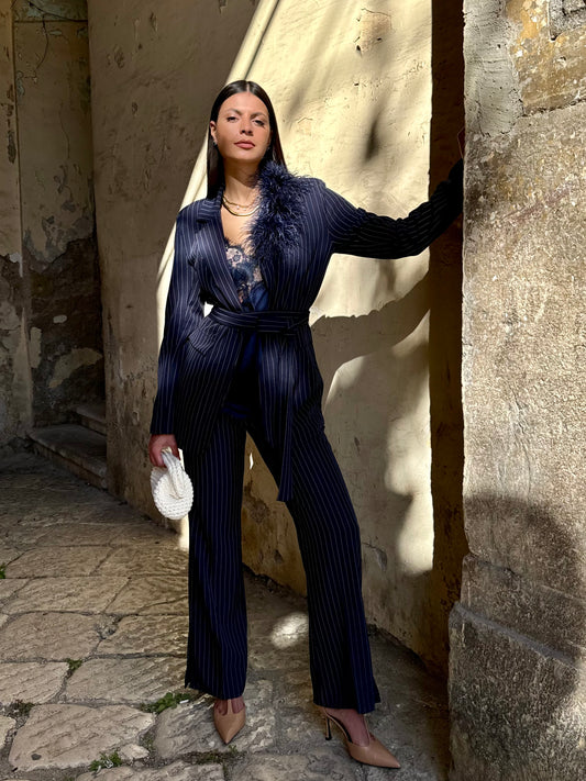 TAILLEUR SOFIA GESSATO BLU