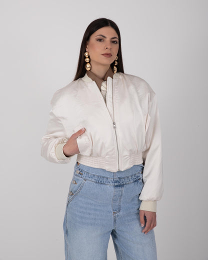 BOMBER LUMINA CREMA
