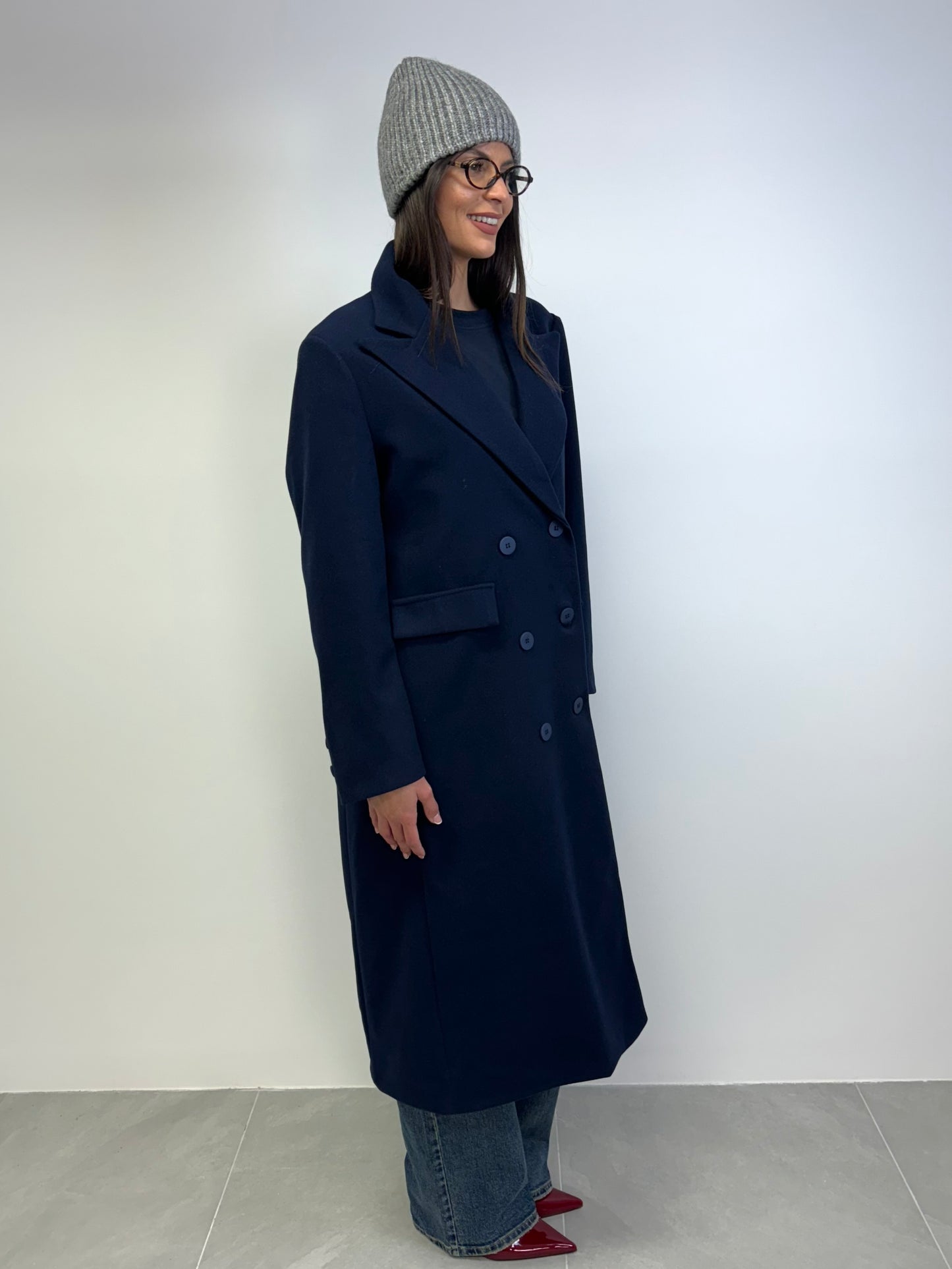 Cappotto over blue navy