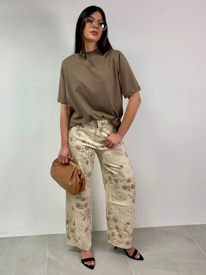 DENIM FLORA BEIJE