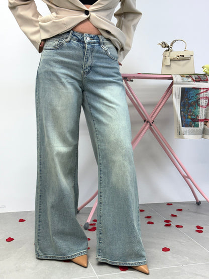 JEANS SUPER WIDE SABBIA