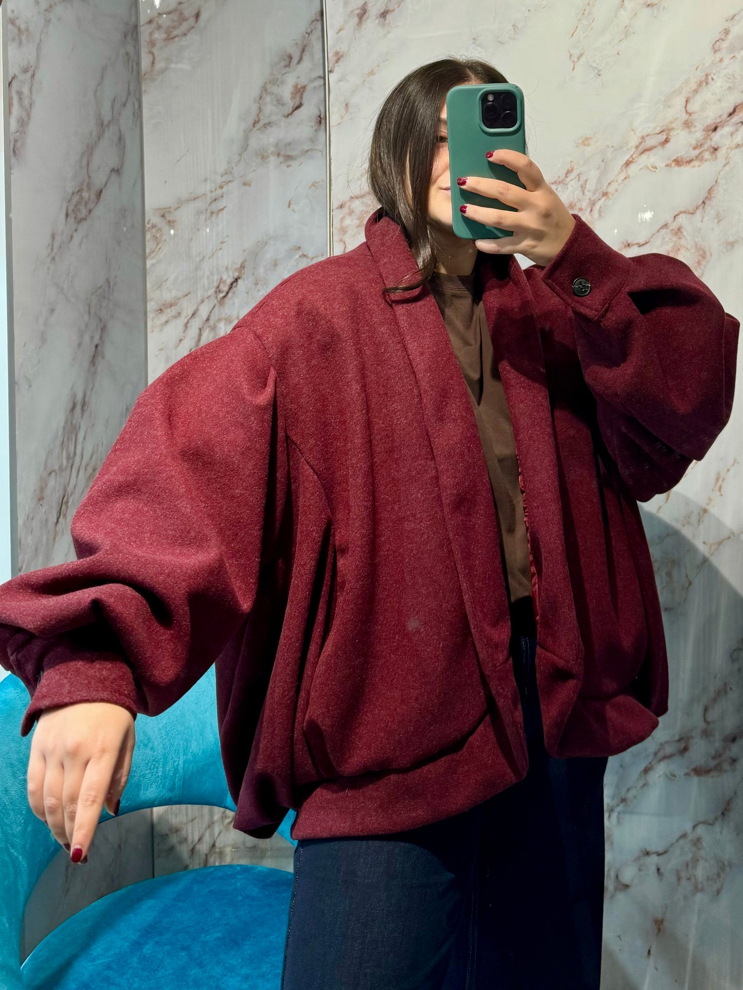 CAPPOTTO MALIA BURGUNDY