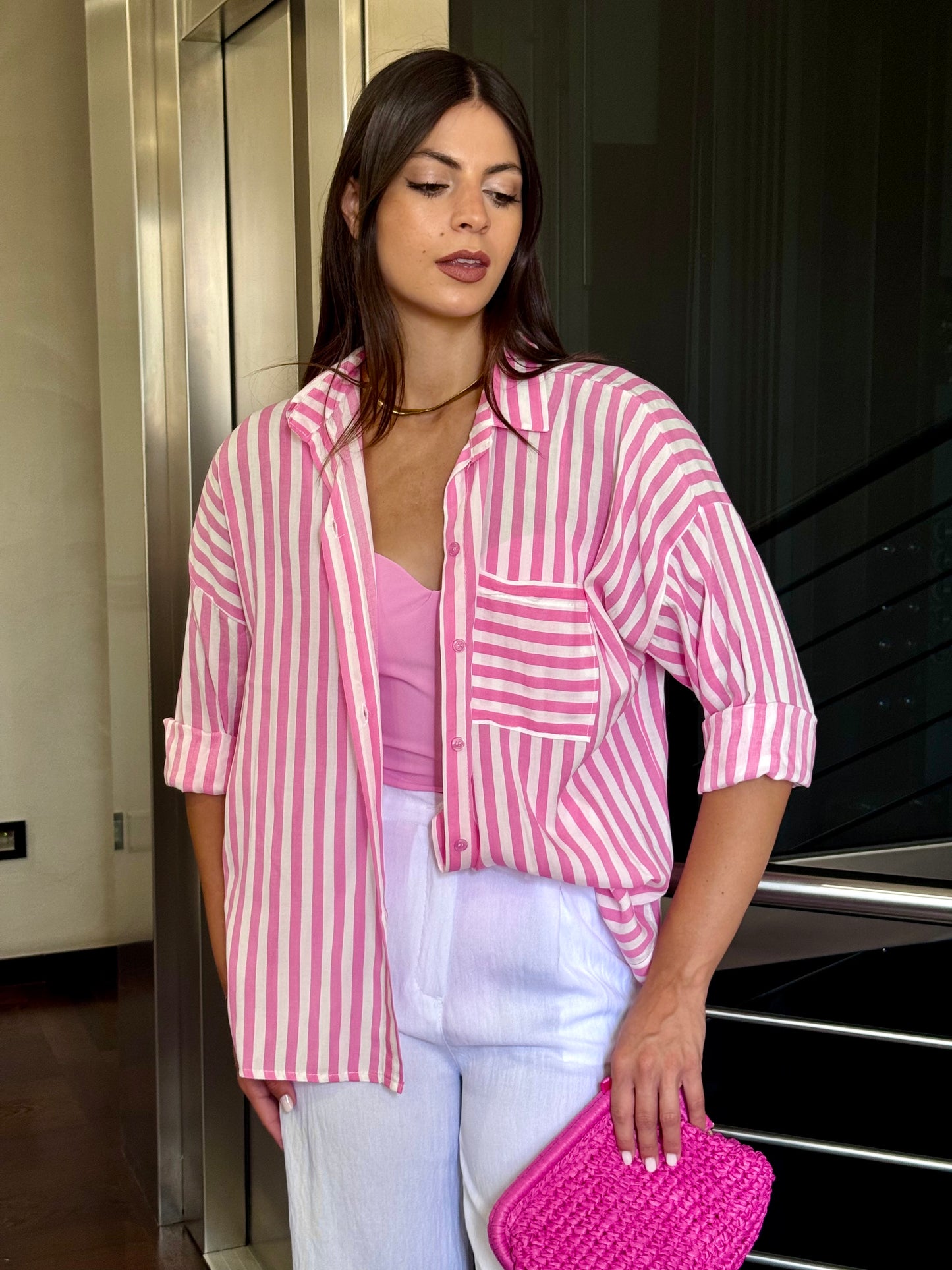 Camicia cotone a righe