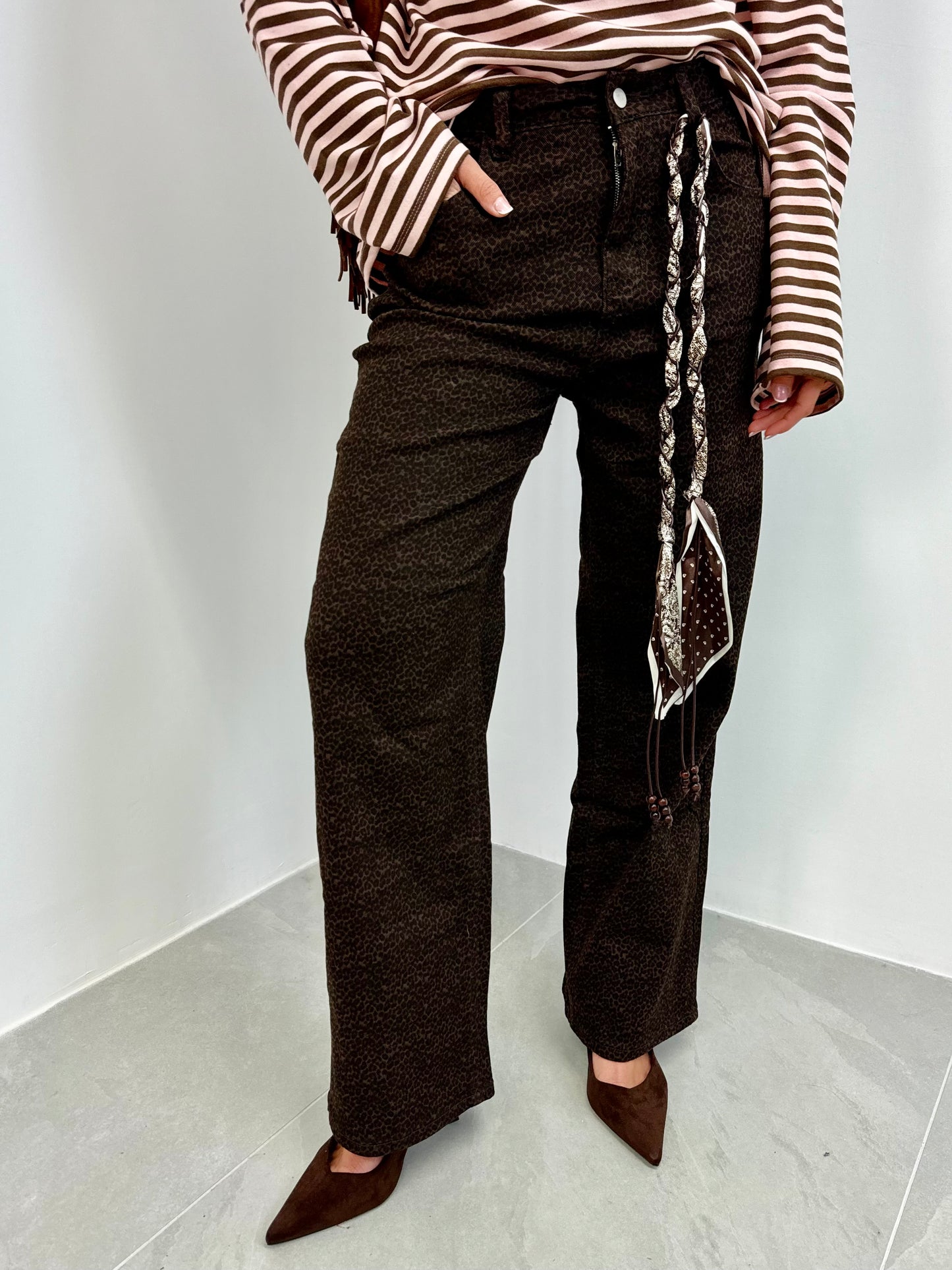 JEANS ANIMALIER BROWN