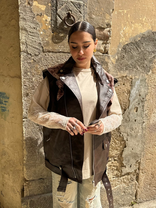 Gilet chiodo over
