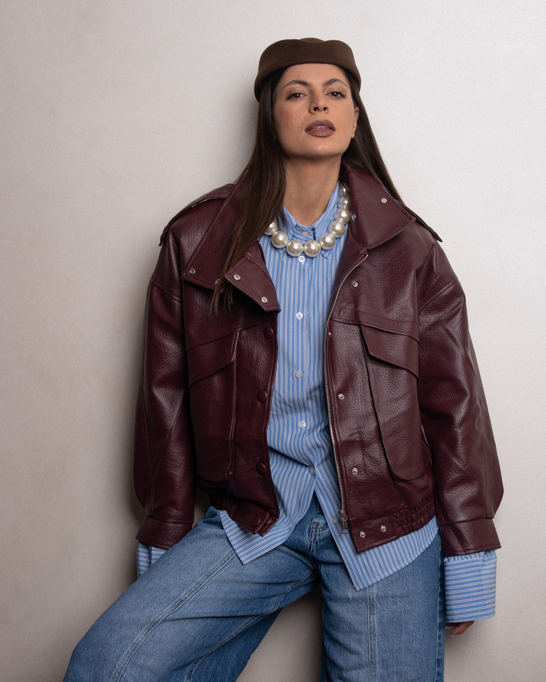 GIUBBOTTO MILAN BURGUNDY