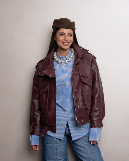 GIUBBOTTO MILAN BURGUNDY
