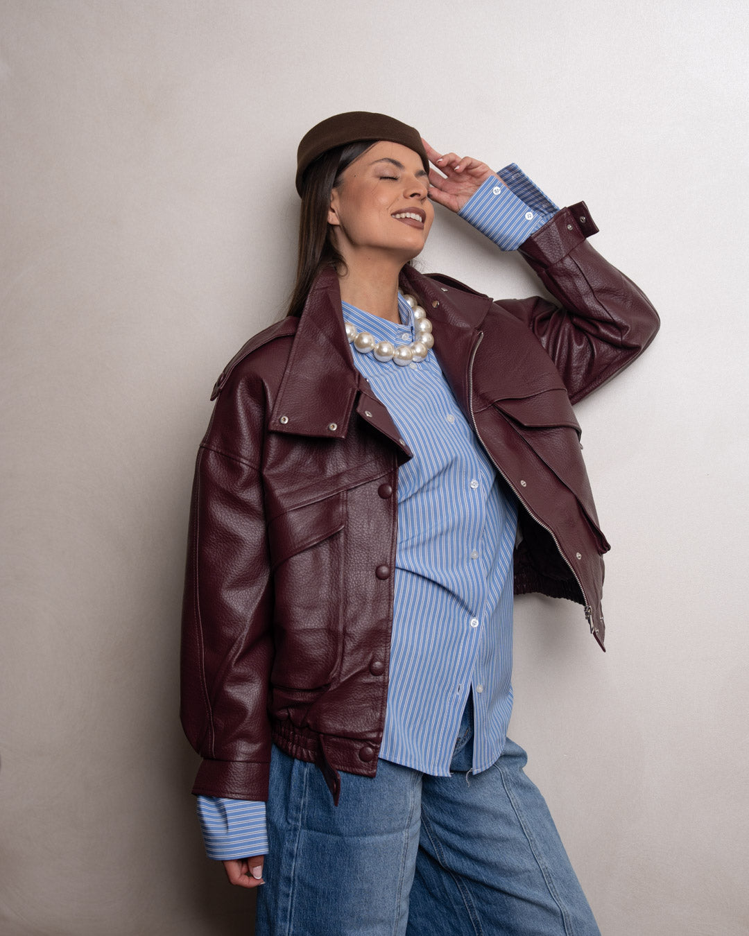 GIUBBOTTO MILAN BURGUNDY