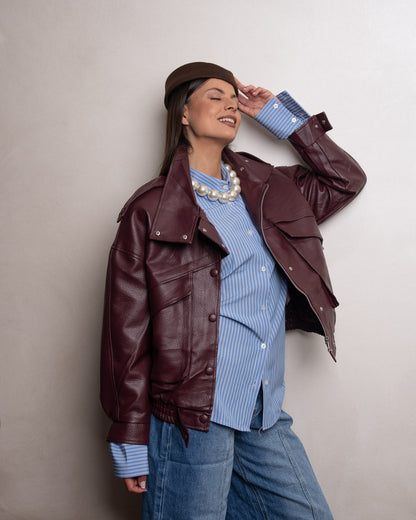 GIUBBOTTO MILAN BURGUNDY