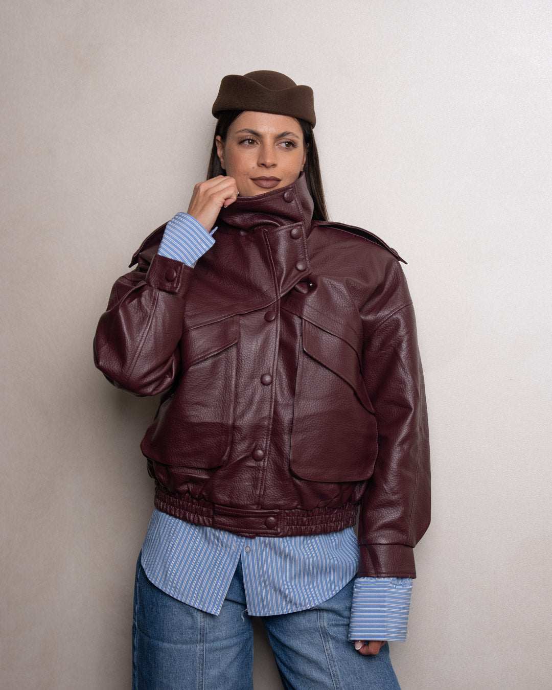 GIUBBOTTO MILAN BURGUNDY