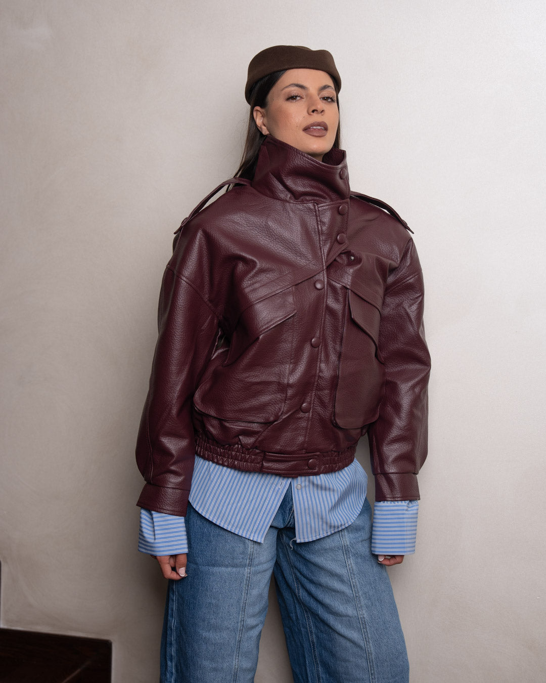 GIUBBOTTO MILAN BURGUNDY