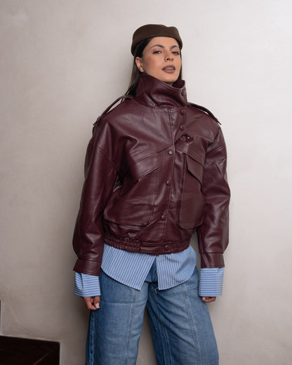 GIUBBOTTO MILAN BURGUNDY