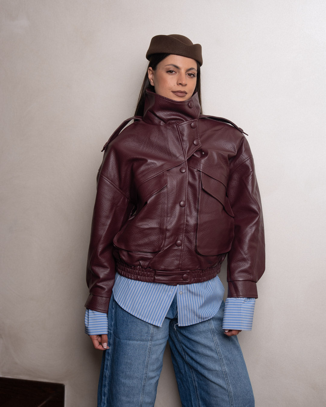 GIUBBOTTO MILAN BURGUNDY