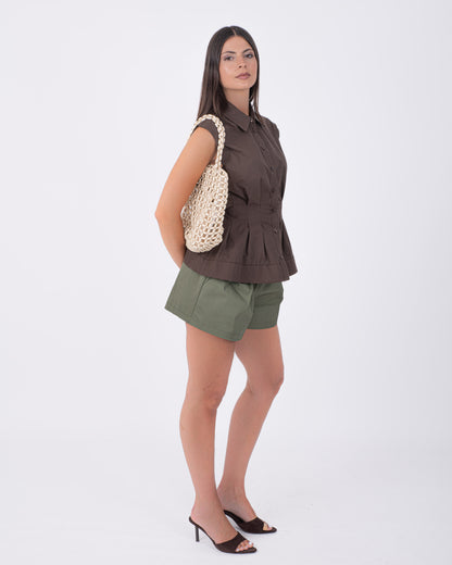 CAMICIA JUST MARRONE