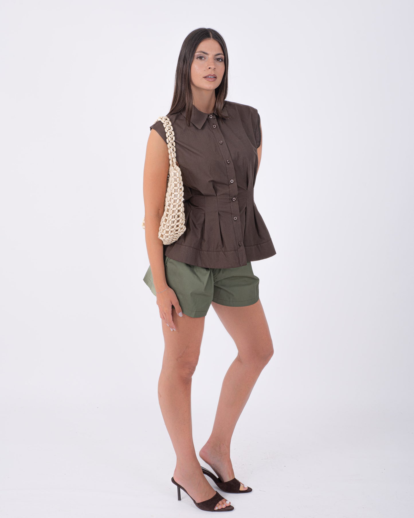 CAMICIA JUST MARRONE
