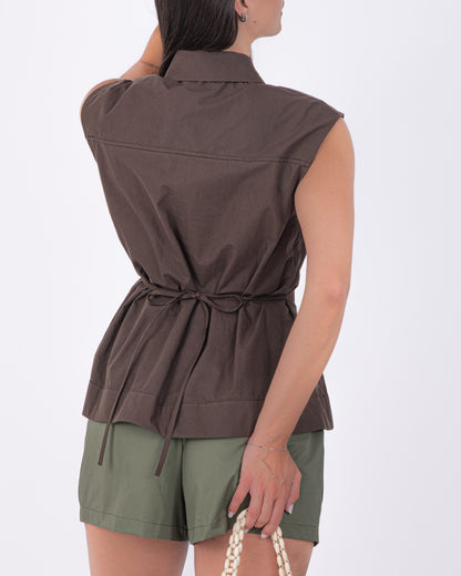 CAMICIA JUST MARRONE
