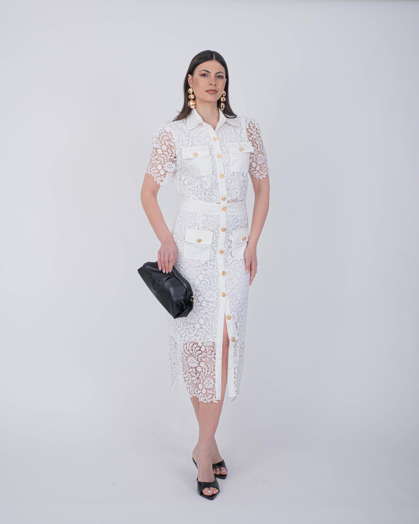 CORD SET GONNA GIADA BIANCO