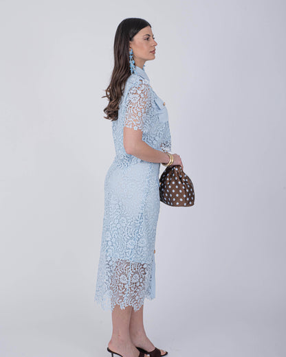 CORD SET GONNA GIADA AZZURRO