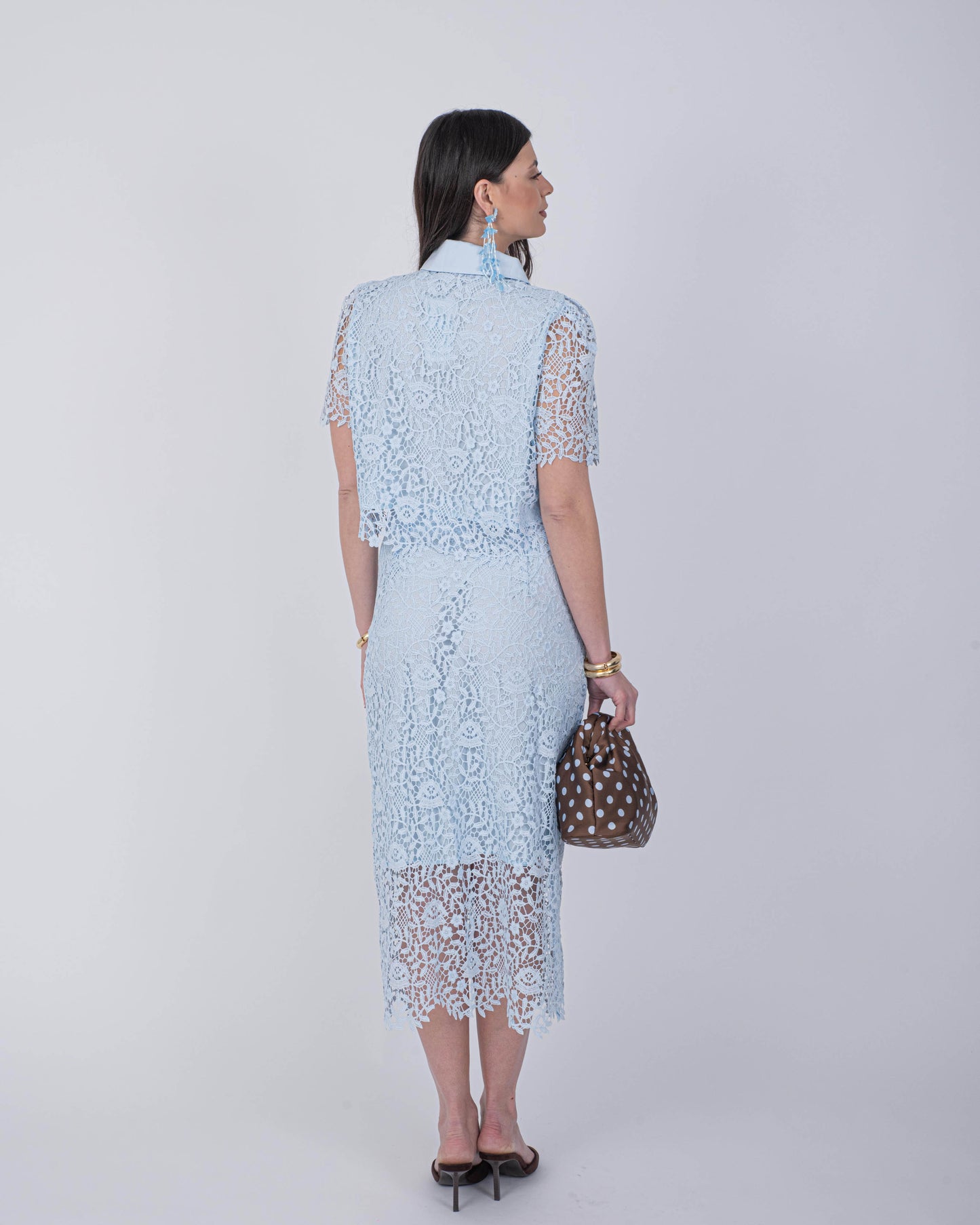 CORD SET GONNA GIADA AZZURRO