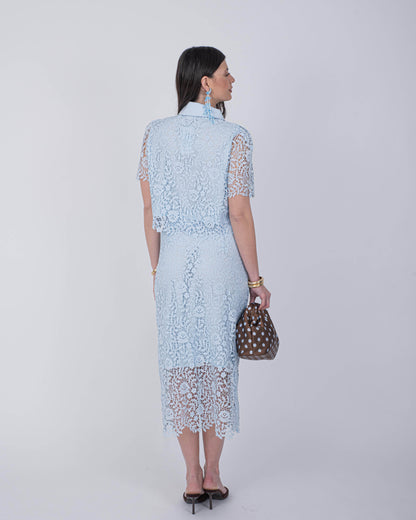 CORD SET GONNA GIADA AZZURRO