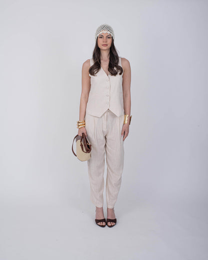 CORD SET LINO GILET