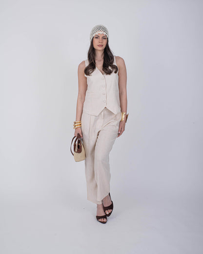 CORD SET LINO GILET
