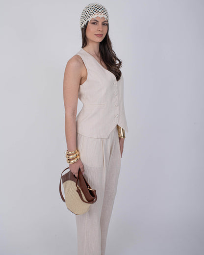 CORD SET LINO GILET