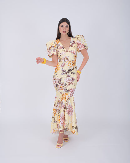ABITO LUNGO LUXE GIALLO