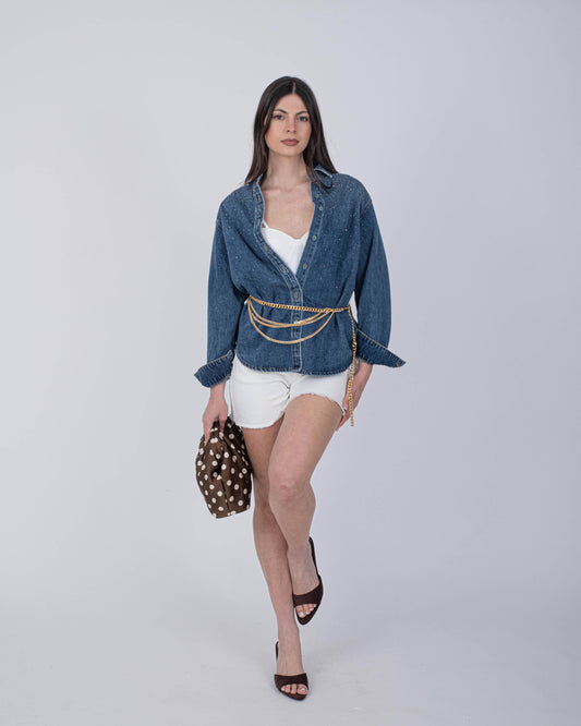CAMICIA DENIM SPARKLY