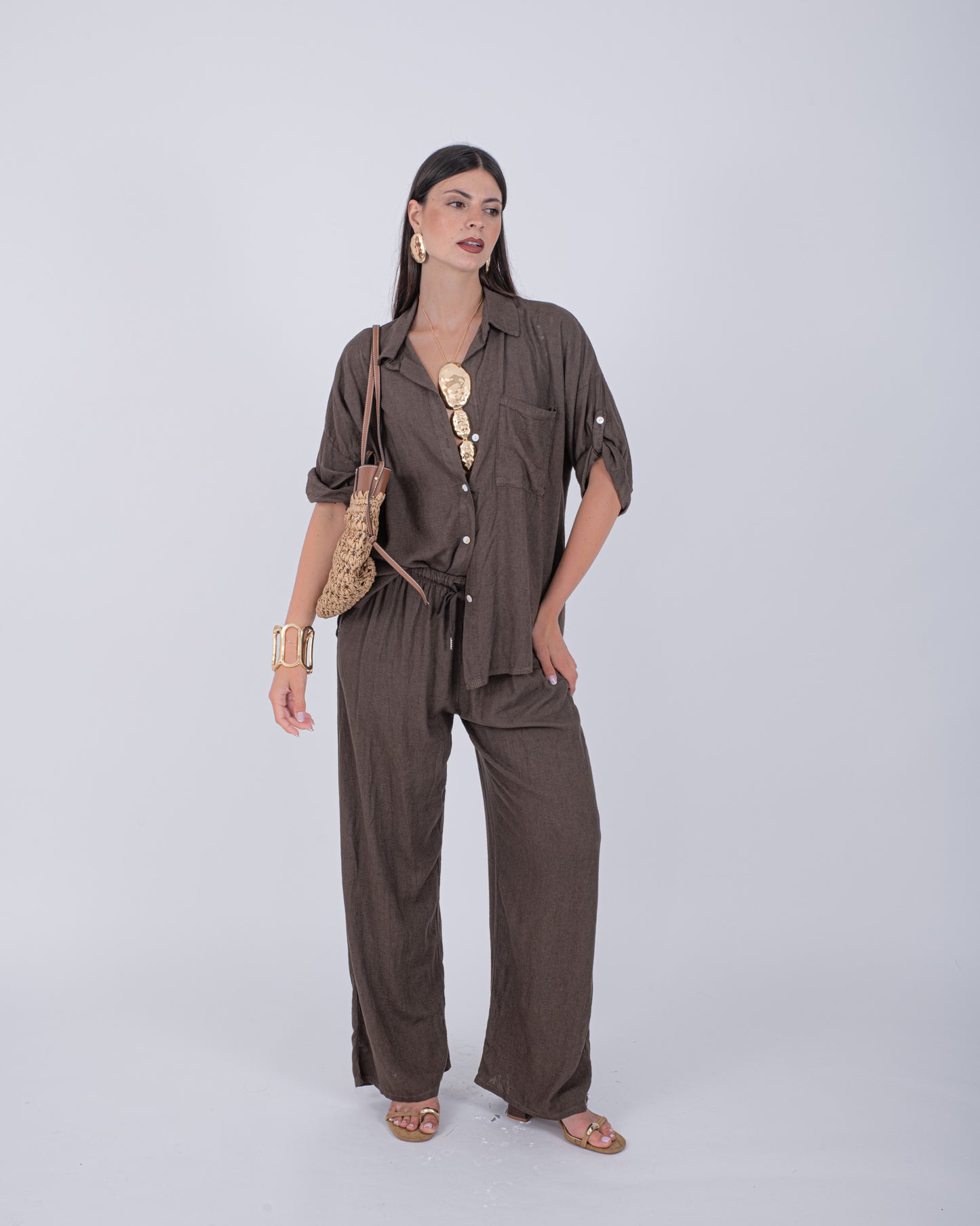 CORD SET AMOUR LINO CHOCO